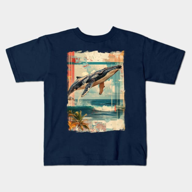 Whale Beach Kids T-Shirt by DavidLoblaw